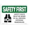 Signmission OSHA Sign, Vests Must Worn By W/ Symbol, 10in X 7in Decal, 10" W, 7" H, Landscape OS-SF-D-710-L-10970 - alternate 1
